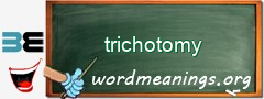WordMeaning blackboard for trichotomy